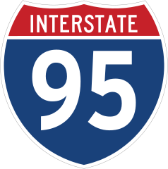 Interstate 95 Sign Sticker