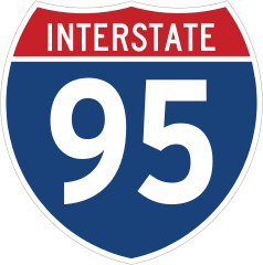 Interstate 95 Sign Sticker