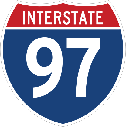 Interstate 97 Sign Sticker