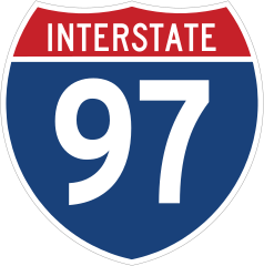 Interstate 97 Sign Sticker