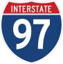 Interstate 97 Sign Sticker