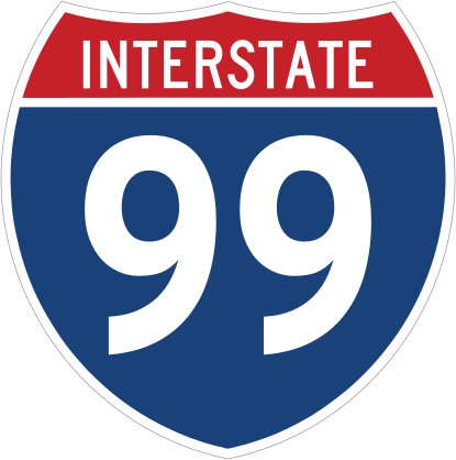 Interstate 99 Sign Sticker
