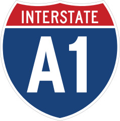 Interstate A1 Sign Sticker