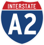 Interstate A2 Sign Sticker