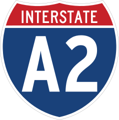 Interstate A2 Sign Sticker