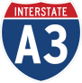 Interstate A3 Sign Sticker