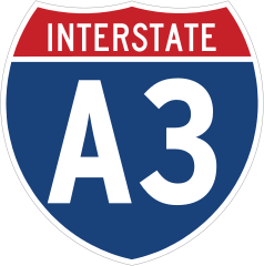 Interstate A3 Sign Sticker