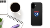 Interstate64 Sign Sticker on a Phone (New) example