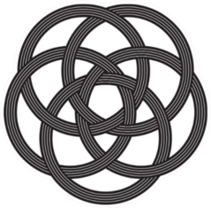 Intertwined Circles, Celtic Knot Sticker