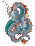 Intimidating Chinese Dragon Sticker