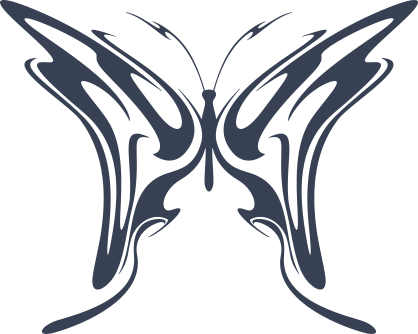 Intricate Butterfly Sticker