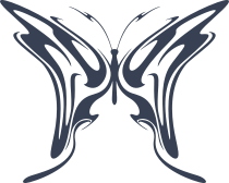 Intricate Butterfly Sticker