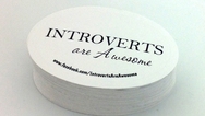 Introverts Are Awesome Custom Oval Stickers