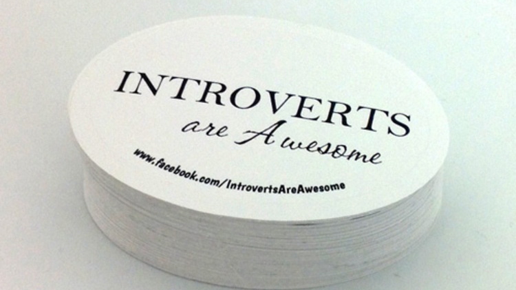 Introverts Are Awesome Custom Oval Stickers