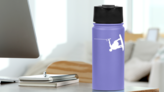 Inverted Wakeboarder Sticker on a Water Bottle (New) example