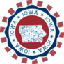 Iowa Badge Round Logo Sticker