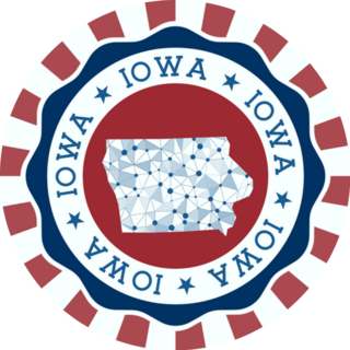 Iowa Badge Round Logo Sticker