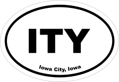 Iowa City, Iowa Oval Stickers