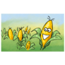 Iowa Corn Field Cartoon Sticker