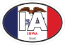 Iowa Ia State Flag Oval Sticker