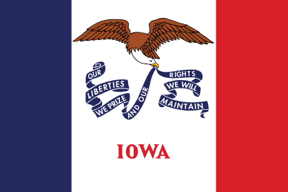 Iowa Ia State Flag Sticker