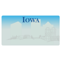 Iowa License Plate Sticker