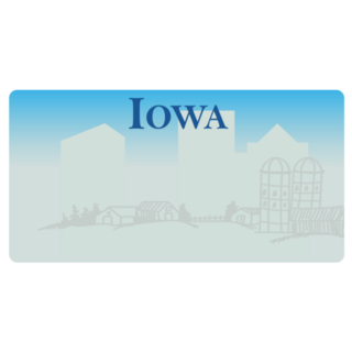 Iowa License Plate Sticker