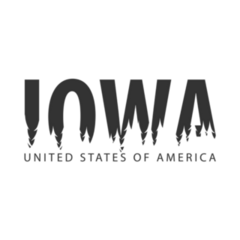 Iowa Spooky Lettering Sticker