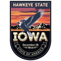 Iowa, State Emblem Sticker