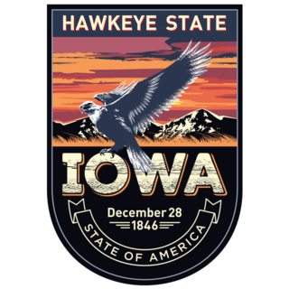 Iowa, State Emblem Sticker