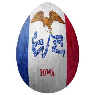 Iowa State Flag Easter Egg Sticker