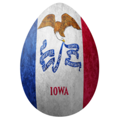 Iowa State Flag Easter Egg Sticker