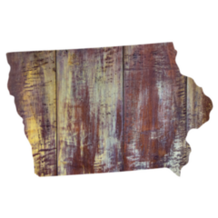 Iowa State In Wood Texture  Sticker