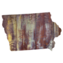 Iowa State In Wood Texture Sticker