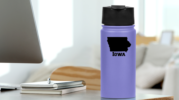 Iowa State Sticker on a Water Bottle (New) example