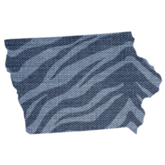 Iowa State Zebra Sticker