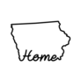 Iowa Us State Outline Home Lettering Sticker
