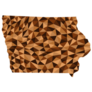 Iowa U.s. State Polygonal Map Sticker