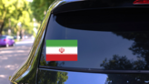 Iran Flag Sticker on a Rear Car Window (New) example