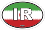 Iran Ir Flag Oval Sticker