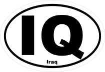 Iraq Iq Oval Sticker