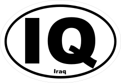 Iraq Iq Oval Sticker