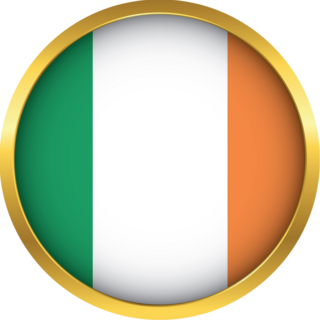 Ireland Flag Button Sticker