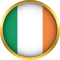 Ireland Flag Button Sticker
