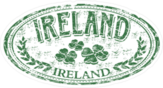 Ireland Green Grunge Stamp Sticker