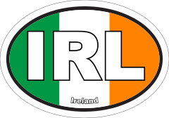 Ireland Irl Flag Oval Sticker