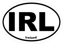 Ireland Irl Oval Sticker