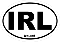 Ireland Irl Oval Sticker