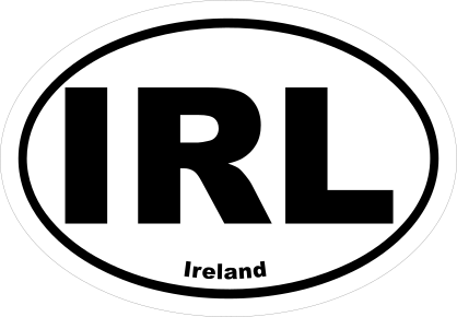 Ireland Irl Oval Sticker