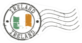 Ireland Postal Grunge Stamp Sticker